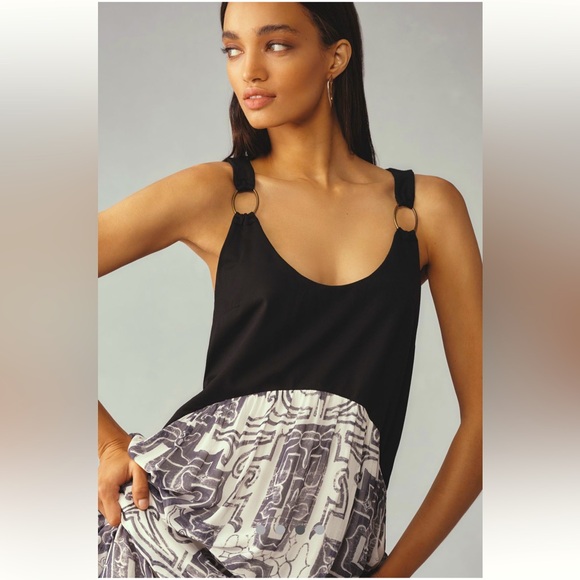 Anthropologie NWT Sleeveless Scoop-Neck Maxi Dress size L - Picture 3 of 11